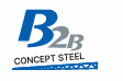 logo B2B concept steel